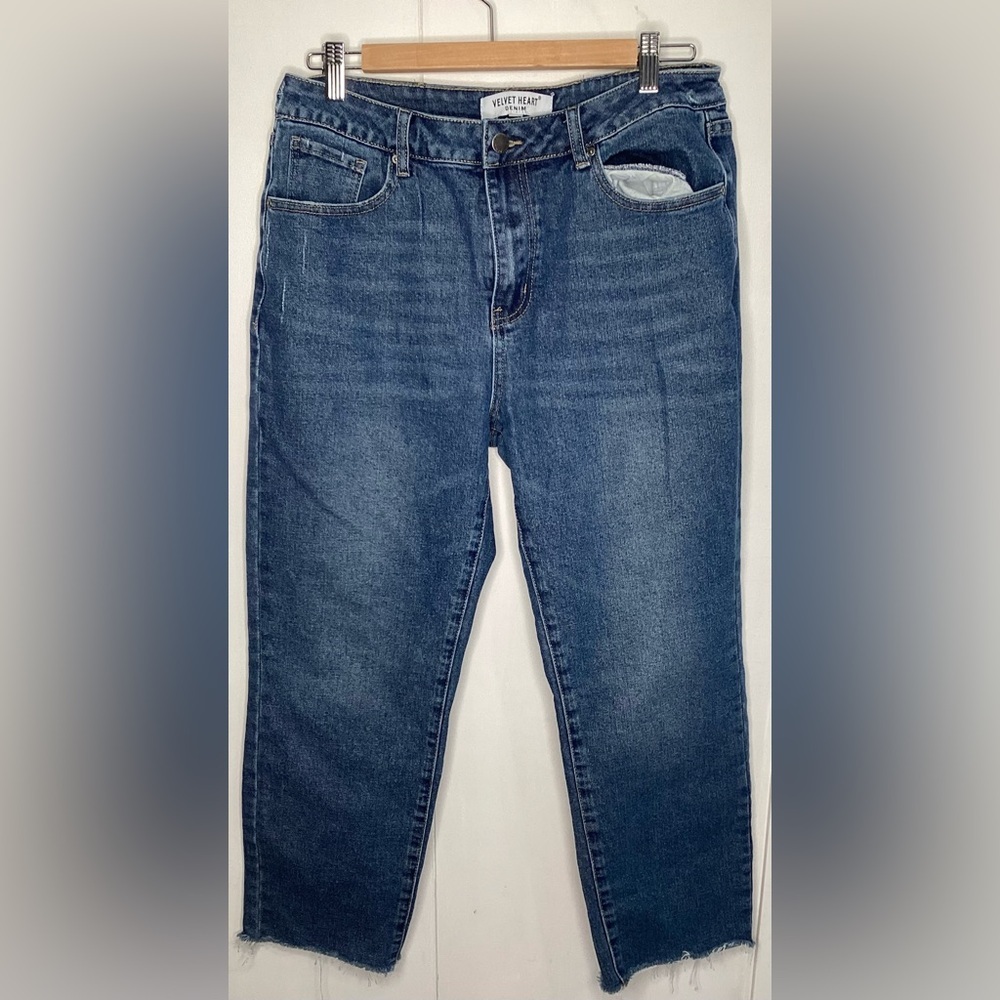 Velvet Heart Indigo Cropped Jeans